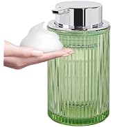 Tonxus Foaming Soap Dispenser, 12 Oz Green Glass Foam Hand Soap Dispenser, Refillable Glass Foam ...