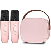 IROO Mini Karaoke Machine for Kids,Portable Bluetooth Speaker with 2 Wireless Microphones for Kid...