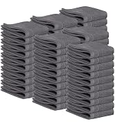 Tens Towels Pack of 60 Washcloths, 12 x 12 Inches, Lighter Weight, Quick to Dry, Super Soft & Abs...