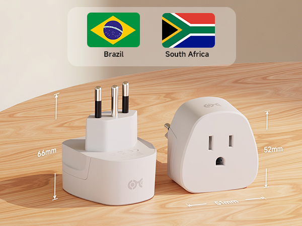 american to brazil outlet adapter for use in type n wall sockets abroad