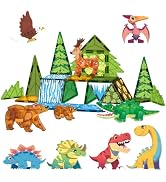 Givzan Magnetic Tiles Animals & Dinosaurs Toys, STEM Educational Building Blocks, Sensory Set 35 ...