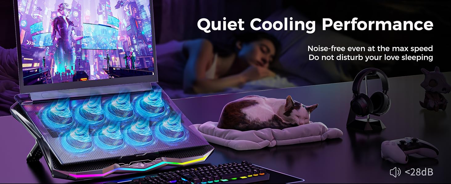 laptop cooling pad for gaming laptop alienware dell hp asus game laptops rgb lights mvp victory mat