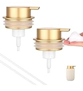 Segbeauty 2pcs Gold Foam Soap Dispenser Pump Head Lid, Foaming Hand Soap Dispenser Pump Replaceme...