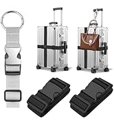 BILIONE 2Pcs Luggage Straps for Suitcases with Add A Bag Strap, 75