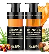 Dr. Healdy Batana Oil Shampoo and Conditioner Set - for Hair Growth,Thickening & Hydration,Sulfat...