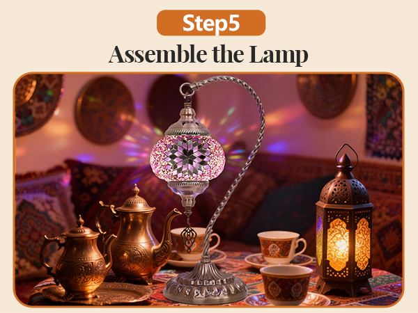 DIY Stained Glass Turkish Mosaic Lamp Making Kit for Adults & Teens Mosaic Art Craft Project Kits