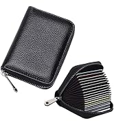 NEMIBAD Credit Card Holder Genuine Leather Small Card Wallet for Women or Men 20 Card Slots RFID ...