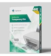 Optiazure Transparency Film, Overhead Projector Film for Laser Jet Printer and Copier, Letter Siz...
