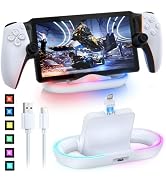 FASTSNAIL Charging Stand for PS Portal Compatible with Hard/Soft Cover, RGB Charge Station for TP...