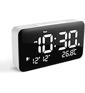 Rohome Talking Alarm Clock, LED Countdown Timer, Voice Telling Time Clock for Classroom Bathroom ...