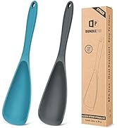 Pack of 2 Cooking Spoons for Non Stick Cookware, Multifunction Spatula Spoon BPA-Free, One-Piece ...