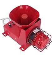 Industrial Siren Alarm 180dB Sound Light Horn Strobe for Mine, Construction Site (US Plug 110V)