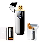 Electric Lighter, Smart Electronic Lighter, Mini USB Rechargeable Lighter Touch Ignition Windproo...