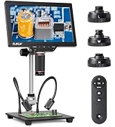 Elikliv 4K Soldering Digital Microscope: TL301 Max Magnetic 3-Lens Coin Microscope Magnifier with...