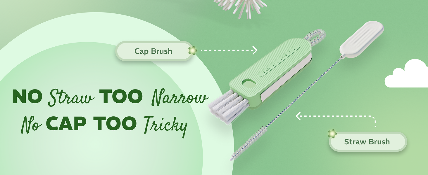 travel portable baby bottle wash washing brush kit set breast nipple straw soap