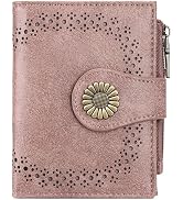 SENDEFN Small Wallets for Women Bifold RFID Blocking Leather Card Holder Compact Wallet with Zipp...