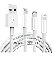 3 Pack Apple MFi Certified iPhone Charger Cable 10ft, Lightning to USB Cord, 2.4A Fast Charging,A...
