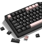 Womier Keycaps, Custom PBT Doubleshot Keycaps 60 65 75 100 Percent, Cherry Profile Retro Keycaps,...