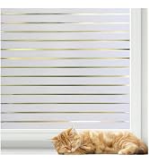 rabbitgoo Window Privacy Film, Frosted Glass Film, Two Way Glass Frosting Cling, Non Adhesive Sta...