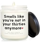 Craftique Funny 40th Birthday Gifts Women- Handmade Lavender Birthday Candle- 40 Year Old Birthda...