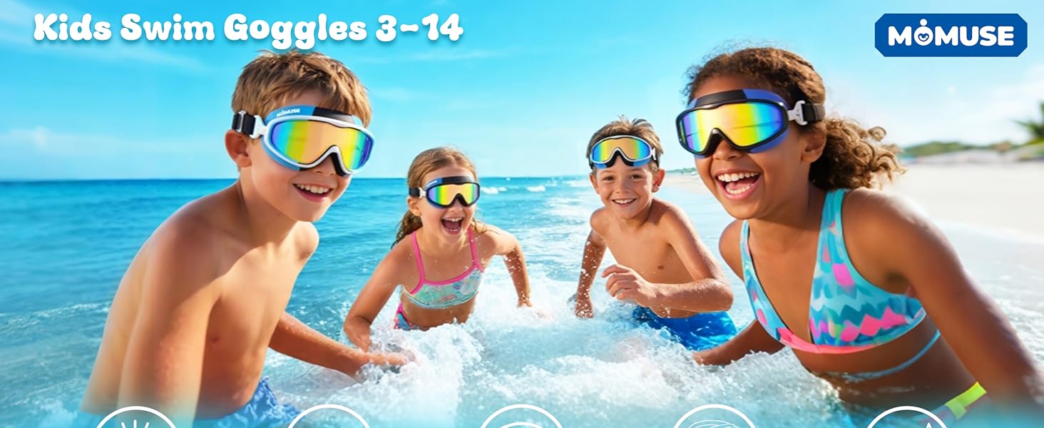 Kids Swim Goggles 3-14