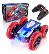 Force1 Tornado+ LED Remote Control Car for Kids- Double Sided Fast RC Crawler, 4WD Off-Road Stunt...