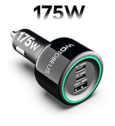 WOTOBEUS 175W Car Charger Dual USB C Adapter: PD 100W & PPS 45W - Super Fast Charging for iPhone ...
