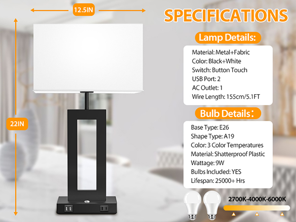 dimmable table lamps with led bulbs