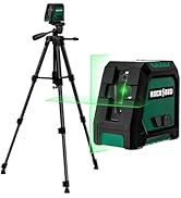 RockSeed Dual Modules Line Laser, Self Leveling Laser Level, Horizontal and 150° Vertical Green B...