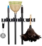Berry Ave Broom Holder & Wall Mount Garden Tool Organizer- Kitchen, Garage & Laundry Room Storage...