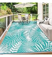 HiiARug Outdoor Rugs 9'x12' for Patios Clearance Reversible Outdoor Rug, Outdoor Plastic Straw Ru...