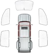 XCBYT Car Window Shades, 5 Pack Car Window Covers for 2019-2023 Dodge RAM 1500 Car Curtains 6 Lay...