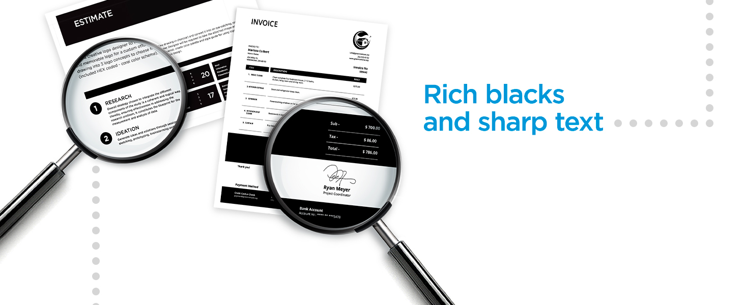 original hp toner print sharp black text recycled cartridges high air quality secure printing