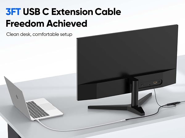 USB C Extension Cable 3FT