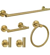 AGKXHDEC 5-Piece Stainless Steel Bathroom Hardware Sets,24 inch Towel Bar,Towel Ring,Toilet Paper...