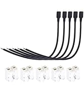ELNONE 5pcs USB C Type-C Male Plug Cable 10inch 25cm 5V 3A 22AWG 2 Wires Power Pigtail Cable Cord...