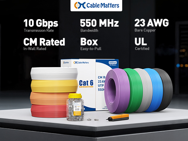Cable Matters Cat6 ethernet cable bulk for fast and reliable networking connections