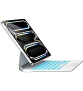 GGQFGTOJ for iPad Pro 13 Inch Case with Keyboard (M4, 2024),Magic-Style Magnetic – 7 Colors Backl...