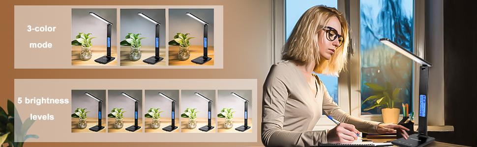 Touch function, 3 color temperature, 5-level dimming, suitable for different use environments