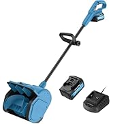 FABOKA Brushless Cordless Snow Shovel, 21V Snow Blower, Electric Thrower with 4Ah Battery and Fas...