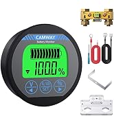 CAMWAY Battery Monitor 8-120V 0-500A Voltmeter Ammeter Voltage Current Meter Backlight Waterproof...