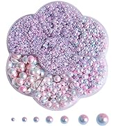 5800Pcs Half Pearls for Crafts, Flatback Pearls for Artwork Making, DIY Rhinestones Accessory Nai...