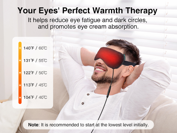 Heated eye mask