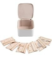 Frebeauty Small Travel Jewelry Box,Travel Jewelry Case with 6 Pouch Bags,Portable Travel Jewelry ...