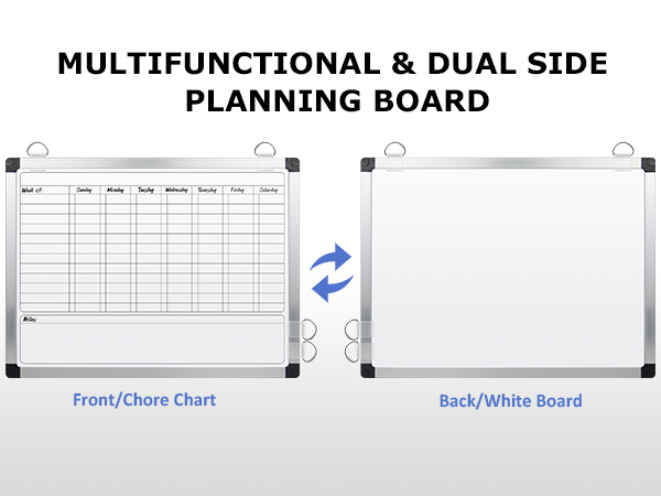 Double-Sided Chore Chart Board for Kids and Adults
