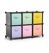 Sorbus 6 Cube Storage Organizer with 6 Fabric Storage Bins, Closet Organizers and Storage with 11...