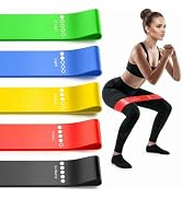 5-Pack Workout Resistance Bands: Elastic for Strength, Stretching, Pilates & Yoga. Home Gym Equip...