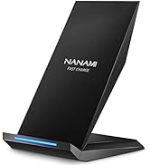 Fast Wireless Charger,NANAMI Qi Certified Wireless Charging Stand Compatible iPhone 14/13/12/SE 2...