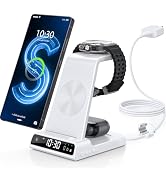 Wireless Charger for Samsung Charging Station with Clock for Samsung Galaxy S25 Ultra/S24 Ultra/Z...