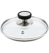 Pastlla 6 Inch Universal Tempered Glass Pot Lid Glass Covers for Frying Pan Wok Pot Skillet, with...